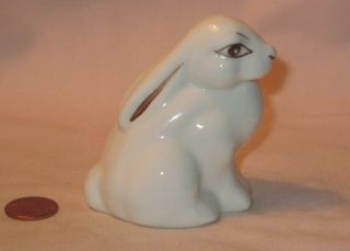 Vintage Coalport England Bone China White Sitting Bunny Rabbit Figurine