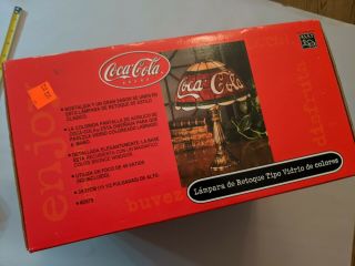 L230 Vintage Coca Cola Stained Glass Style Accent Lamp 2