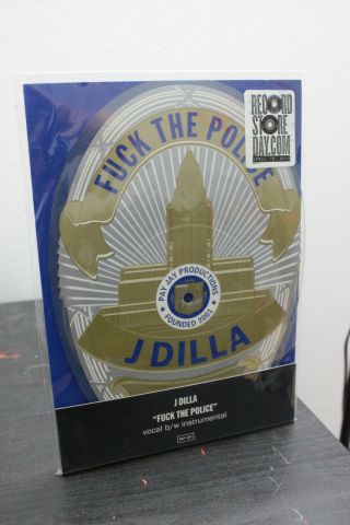 Fuck The Police [badge Shaped 7 Inch Vinyl J Dilla Rare Record Store Day