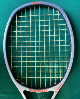 Vtg Snauwaert Hi - Ten 30 Open String Pattern 12x13 Unusual Tennis Racquet