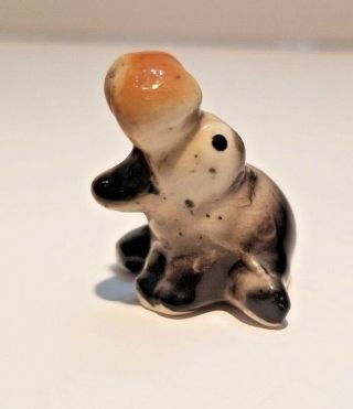 Vintage Hagen Renaker Baby Hippo Mouth Open Miniature Ceramic Figurine