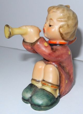 Hummel Figurine By Goebel Girl Child Playing Horn Christmas Germany Tmk 4 1960