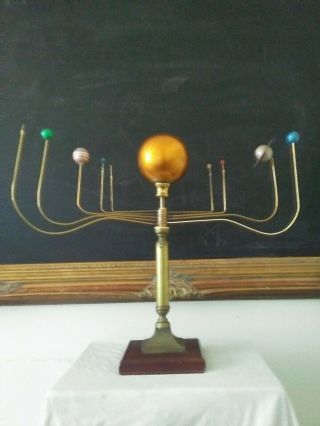 Antiqued Brass Solar System Orrery Planetarium By Sc Artist,  Will S.  Anderson