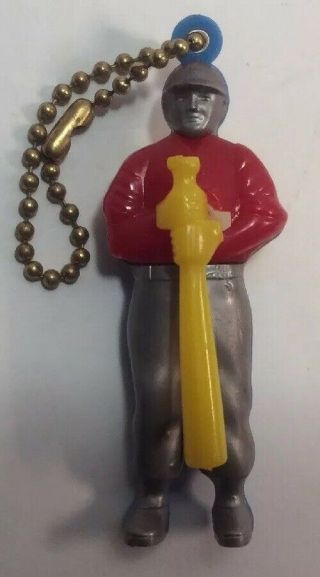 Vintage Baseball Batter Plastic Keychain Puzzle
