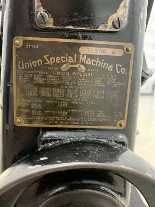 Union Special 51300 - Vintage Chain stitch Industrial Sewing Machine 3