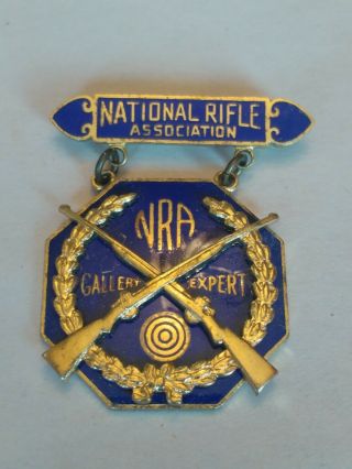 Vintage Nra Medal - National Rifle Association Gallery Expert Medal Pin