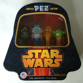 Star Wars Limited Edition Pez Dispensers Set Darth Vader Metal Tin Box S/4 Candy