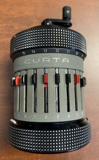 Curta Type Ii Mechanical Calculator 547370 With Case And Instructions