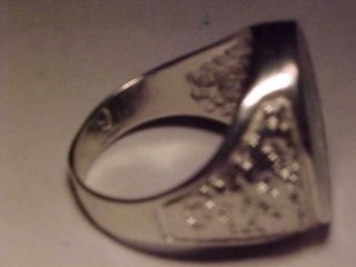 Masonic Ring with turquoise size 9 1/2 2