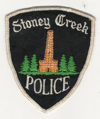 Stoney Creek Police Dept.  Shoulder Patch - Ontario - Canada - Obsolete Dept.