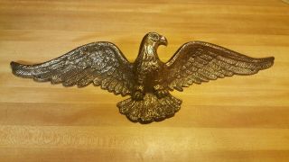 Vintage Flying Eagle Solid Brass Wall Hanging Wall Decor Plaque 19 " Wingspan