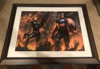 Sideshow Art Print Captain America And Black Widow 283/300