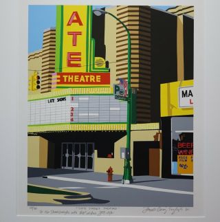 Vintage Joseph Craig English Serigraph Art - State Street Theater 69/80