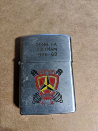 2nd Marines,  Hq Battery,  Dong Ha Vietnam Era Zippo Syle Lighter