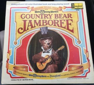 1972 Walt Disney World Country Bear Jamboree Disneyland Records Lp W/book 3994