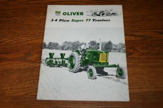 1955 Oliver 77 Tractors Advertising Sales Brochure
