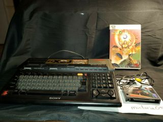 Sony Hb - F1xdj Msx 2,  Msx2 Console Japanese Retro Vintage Keyboard W/games