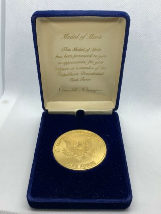 Medal Of Merit Ronald Reagan Founder Republican Presidential Task Force And Case