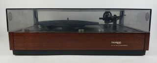 Thorens Td - 126 Mk Iii Electronic Record Player Turntable Wood Trim Vintage Cover