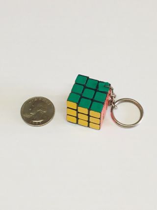 Rubix Cube Puzzle Keychain Toy 1”x1”x1” Playable