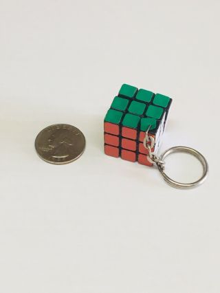 Rubix Cube Puzzle Keychain Toy 1”x1”x1” Playable 2