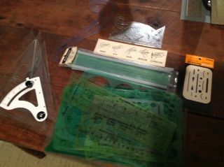 25 Vintage Drafting Templates And Accessories Dietzgen Ridgway 