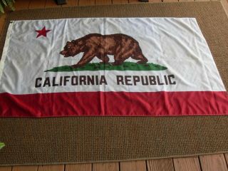 California Bear Flag Large 59 " X 35 " California Republic Flag