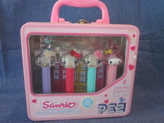 Pez Sanrio Hello Kitty Tin Lunch Box Set With Candy (o316)