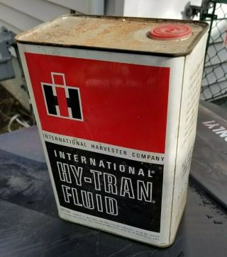 International Harvester 1 Gallon Can Hy - Tran Fluid Full Ih Truck Tractor Scout