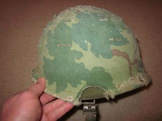 Vietnam War Us Army Steel Helmet And Liner With Mitchell Cover