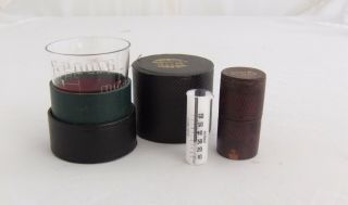 Apothecary Pharmacy Chemist Traveling Medicine Glass & Minim Measure C 1930 1