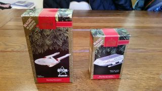 Star Trek 1991 Starship Enterprise & 1992 Shuttle Craft Galileo - Hallmark