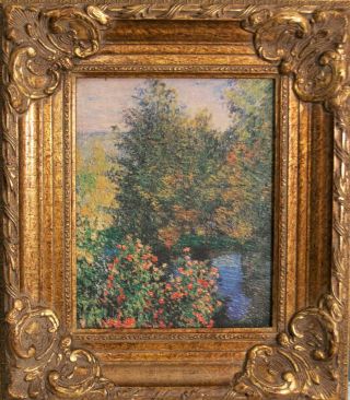 Claude Monet Garden At Montgeron Museum Of France Brushstrokes Gold Frame