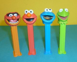 Pez Dispensers Muppets Kermit Animal Cookie Moster & Elmo