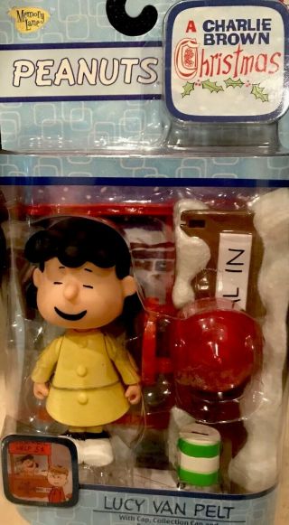 Peanuts Snoopy Lucy Charlie Brown Christmas Memory Lane Figurine 2003 Rare Psych