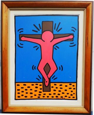Great 2 Oil On Canvas Keith Haring