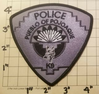 Pojoaque (santa Fe,  Nm) Police Department K9 Unit Patch