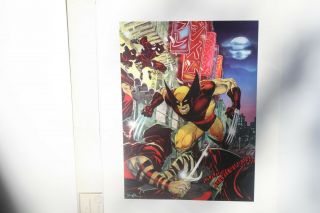 2 Hand Siged Prints By Jim Lee,  1989 Bad Night For Ninjas,  Wolverine & Punisher