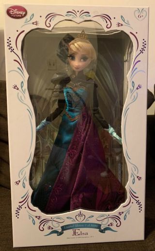 Disney Store Frozen Coronation Queen Elsa Limited Edition 17 " Doll Le 5000