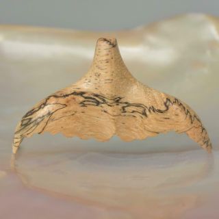 Whale Tail Fin Tamarind Wood Focal Bead For Pendant Carving Sculpture 1.  33 G