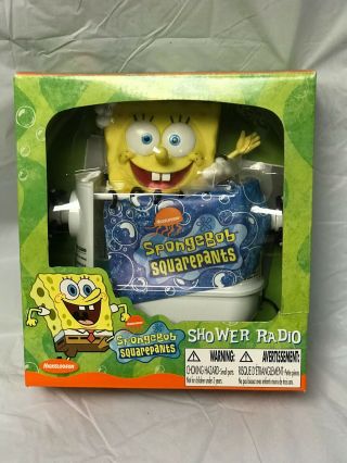 Spongebob Squarepants Splash Proof Am/fm Shower Radio