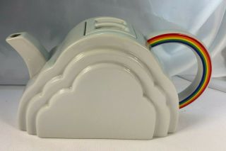 Vandor Imports Rainbow & Cloud Teapot Ceramic 1978 Made In Japan