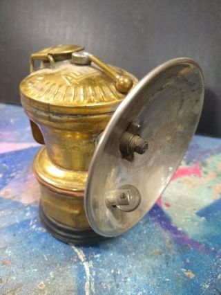 Vintage Antique Brass Auto - Lite Carbide Miner 