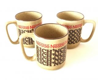 Vintage Nestle Rich N Creamy Hot Cocoa Mugs - Set Of 3 - Made In Japan