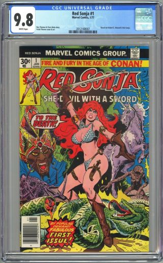 Marvel Comics Red Sonja 1 Cgc 9.  8 - White - 1977