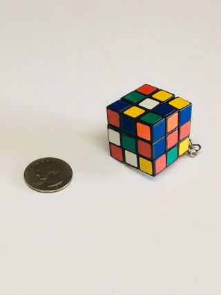 Rubix Cube Puzzle Keychain Toy 3x3x3cm Playable