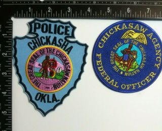Chickasaw Agency Federal Officer & Police Oklahoma Patches