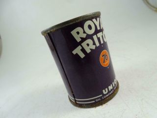 Vintage Tin Advertising Still Bank Royal Triton 76 Union Can Motor Oil Litho Old 2