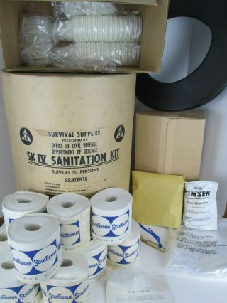 1963 Continental Can Co Department Of Defense Sk Iv Sanitation Kit Survival Gs