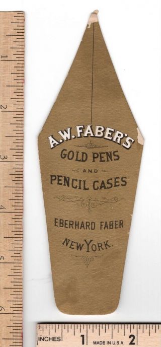 Eberhard Faber Gold Pen Die - Cut Pencil Cases Pocket Knives Trade Card